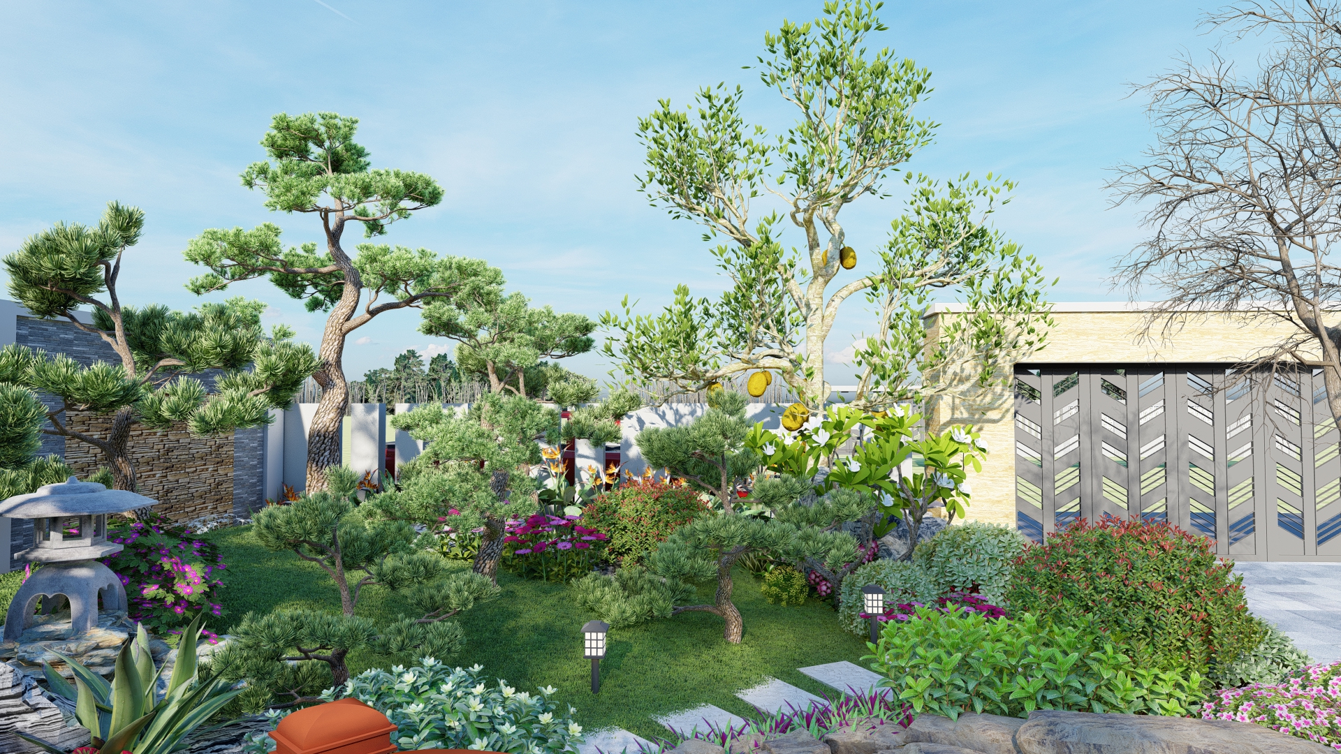 mẫu thiết kế sân vườn đẹp