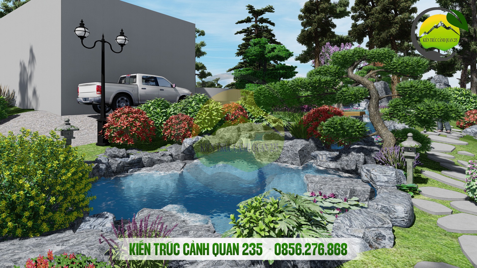 thiết kế sân vườn cảnh quan