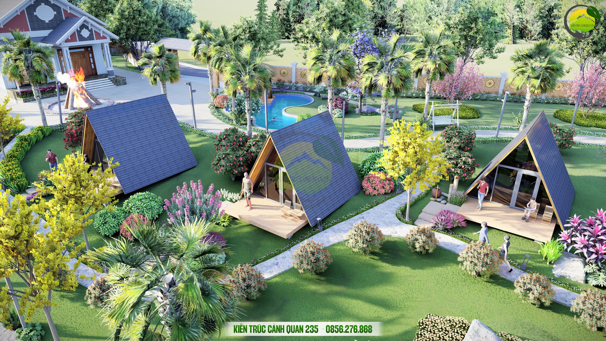 Thiết kế sân vườn đẹp giá rẻ